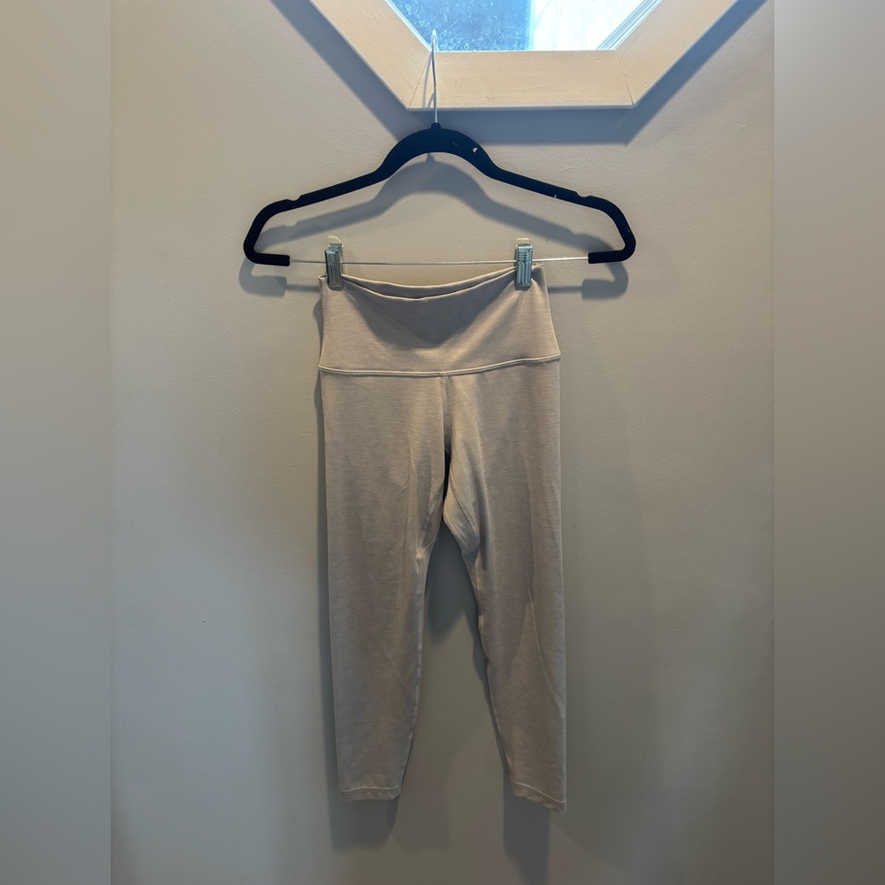 Aritzia Light Cream High-Waist Leggings